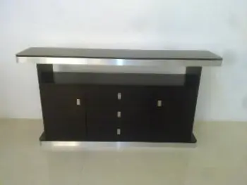 modern buffet with glass top MDF dining cabinet