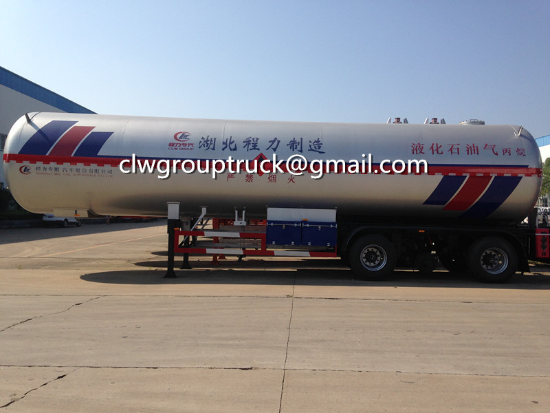 Tri-axle 60CBM LPG Transport نصف مقطورة