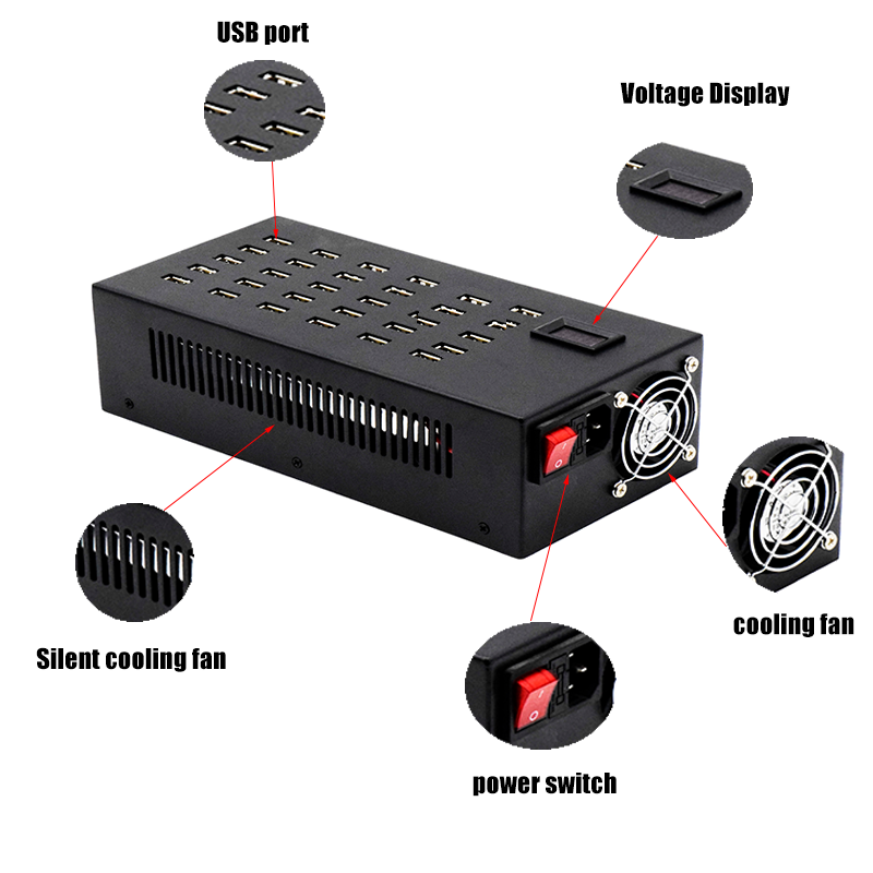 30-port USB charger