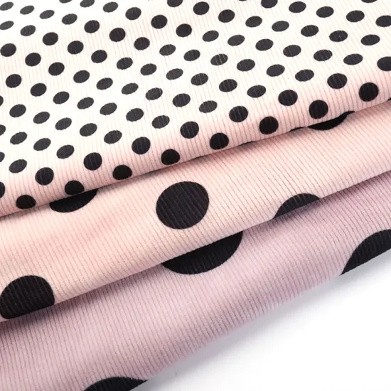 khaki printed corduroy fabric for shirt