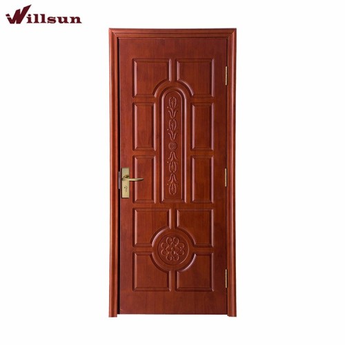 Solid Wood Core Timber Flush Main Door Carving Design, High Quality