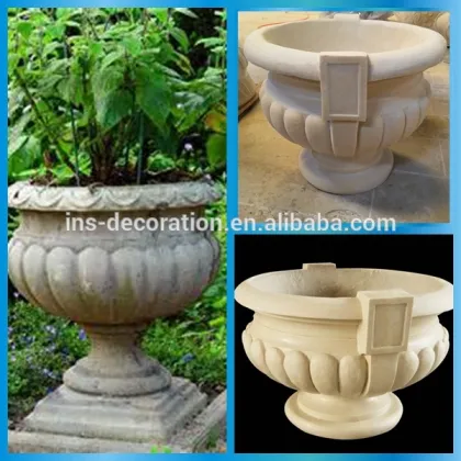 Garden stone flower pots