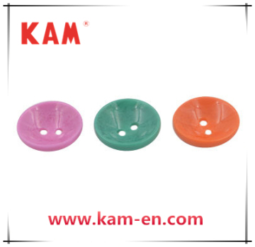 Resin Button with Fashion Grain, Colorful, Hot Sell, Kam