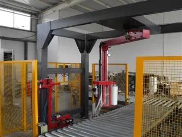 High speed automatic rotary arm pallet stretch wrapper