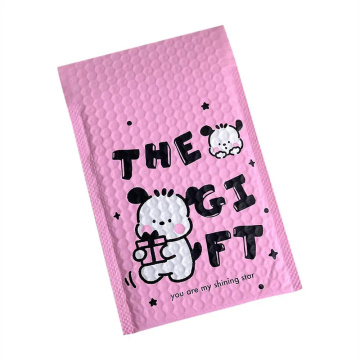 Pink Cartoon Design Bubble Envelope Shipping Bag