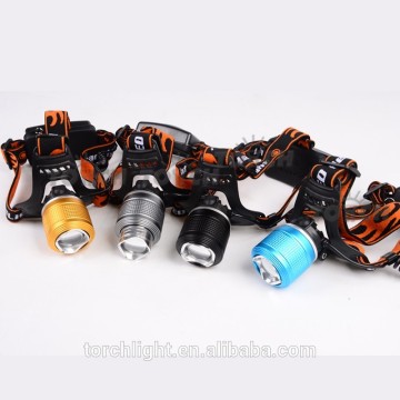 Rechargeable 2*18650 battery LED Headlight 4 Colors LED Headlamp New Design Waterproof LED Head Torch Bicycle night riding 7022