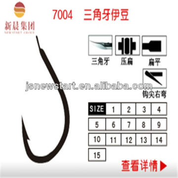 ( 7004) high carbon steel triangular teeth fishing hook