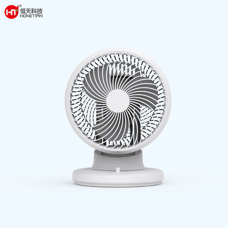 HONETIAN knob control 3 speeds 3D oscillation 8 inches AC circulator table white colour hot sellers indoor plastics fan
