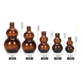 Double Gourd Shaped Amber Glass Spray Bottle