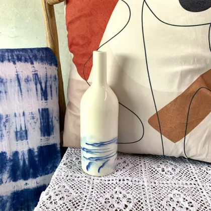 Ceramic Vase for Home Decoration - Landscape Painting Desktop Ceramic Vase