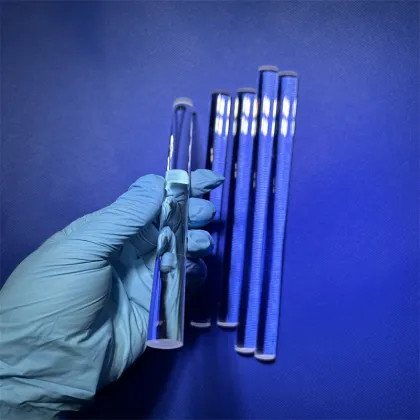 Custom High Temperature Clear Quartz Glass Light Guide Rods and Customized Quartz Rods