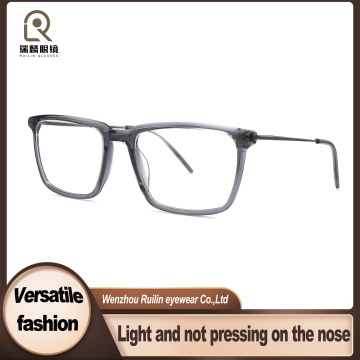 Armações ópticas de aro completo combinadas de metal de acetato