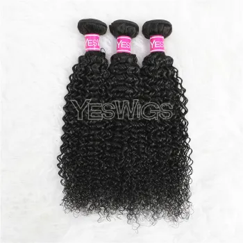 High Quality Peruvian Human Hair Extension Weave Bundles With Small Kinky Curls Natural Color Peruvian Hair Curly Wave Extension
