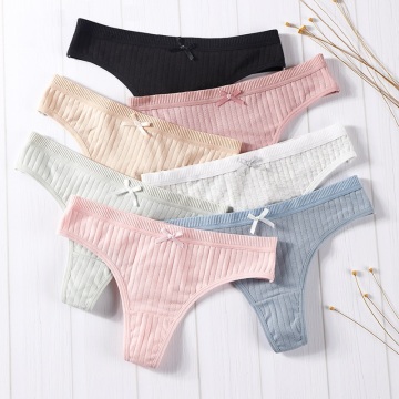 Cotton G-String Panties - Sexy Low-Rise Thong Lingerie for Women