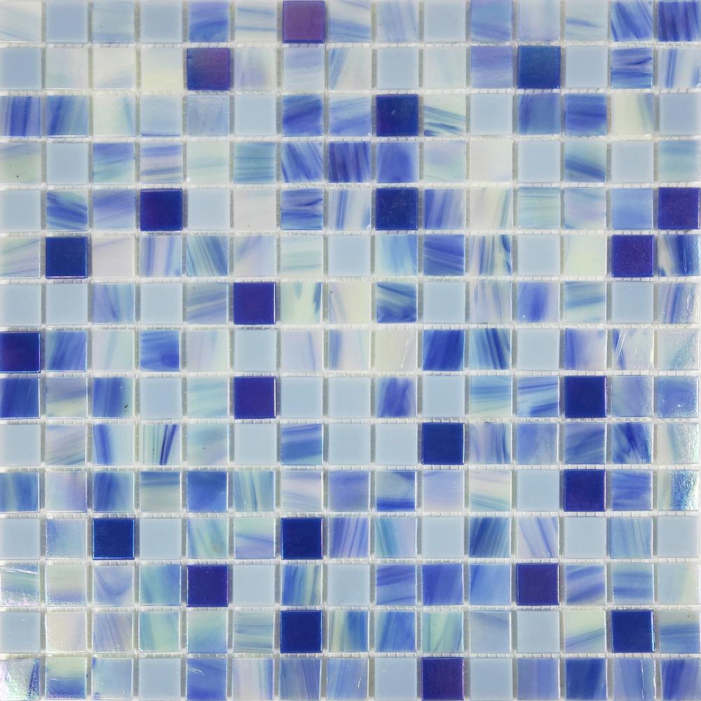 Nébuleuse bonne ligne mosaïques en porcelaine bleu et blanc
