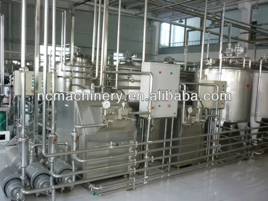 UHT milk processing line