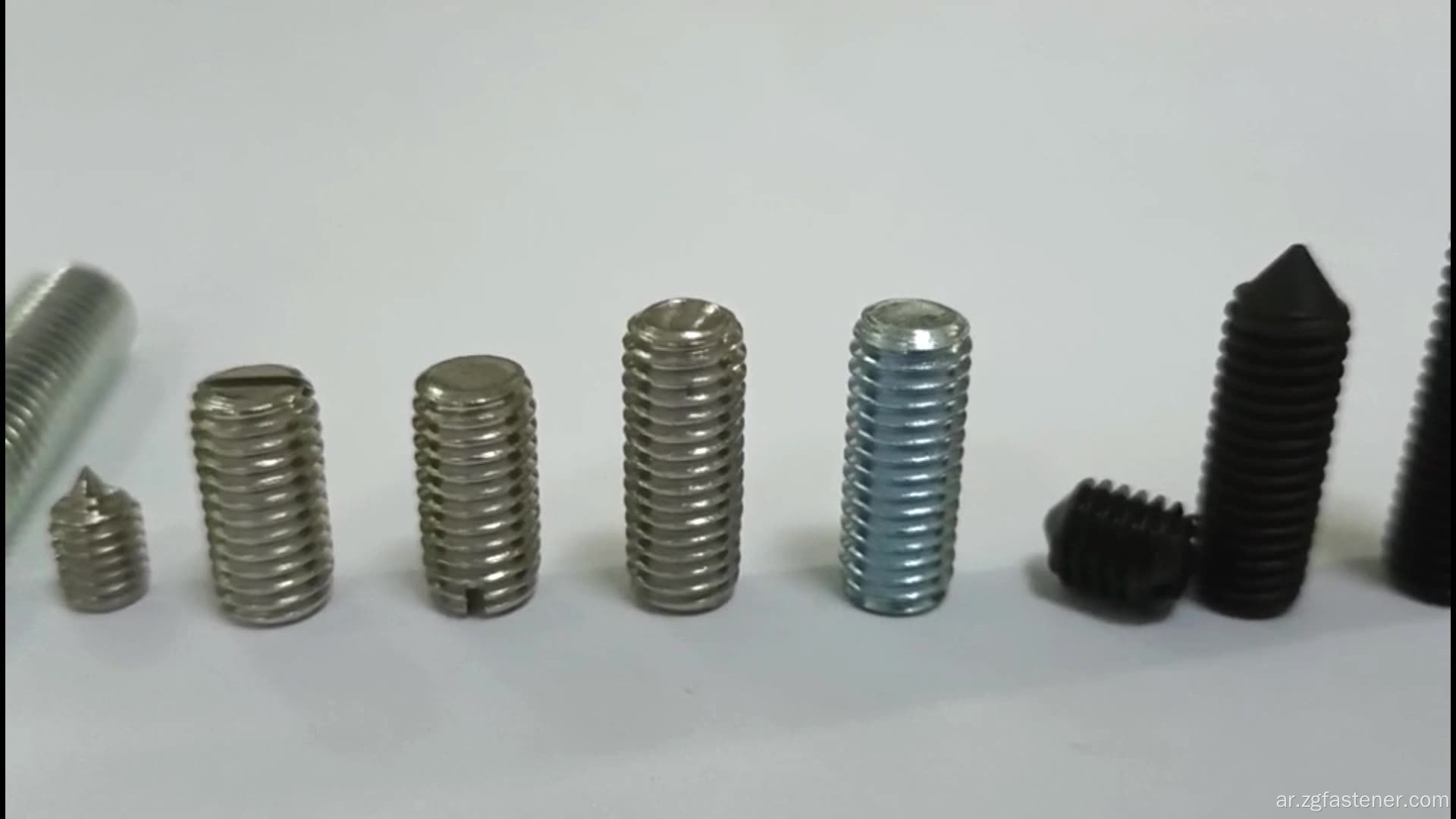 الفولاذ المقاوم للصدأ DIN913 DIN914 DIN915 DIN916 HEX Socket رأس المسمار المسمار مع نقطة مخروط