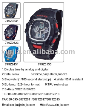 Analog-digital watch xj-749