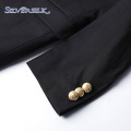 Student School Jacket Seragam Button Brassed Boys Blazer