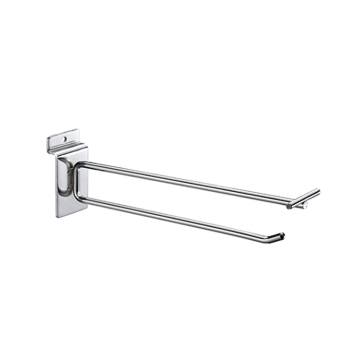 250mm Logam Chrome Supermarket Display Hook untuk Pegboard