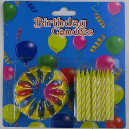 Colorful spiral little Birthday Candle