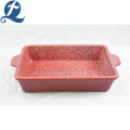 Wholesale lowest price tray rectangular ceramic baking pan