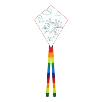 Outdoor Play Toys: White Kite for Kids - Drawing and Flying Fun