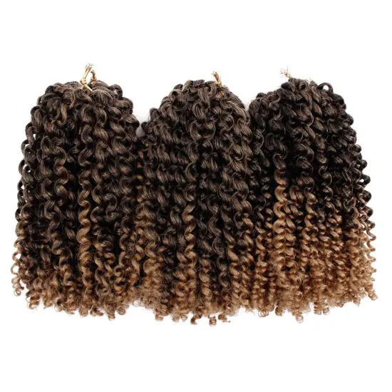 8 Inch Short Marley bob Braids Crochet Hair Pre Stretched Marly Bob Ombre Kinky Curly Twist Braiding Hair
