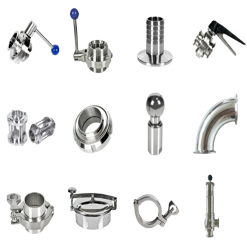 SS304 Sanitary Fittings: Elbows, Valves, Clamps & Couplings for Fermenters