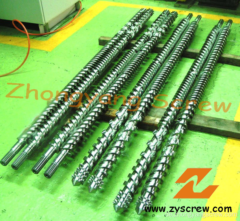 PVC-Rohr parallele Doppelschraube und Zylinder