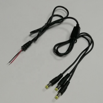 DC 3 Man till kvinnlig kabel 5,5 mm*2,1 mm DC Power Splitter Cable