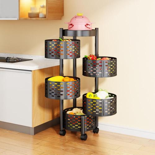 5 Tier kitchen Round Rotationg shelf