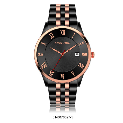 Simple design custom logo quartz watches men