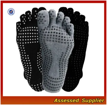 Custom Wholesale Anti-slip Five Toe Yoga Socks, Non Slip Socks,Pilates Socks,Yoga Toe Socks With Full Grip--ZP01177