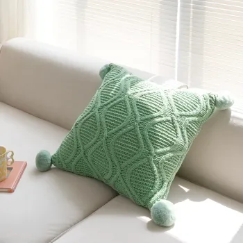 100% Polyester Baby Knit Pillow Chenille Pillowcase for Home Decoration: Luxury Winter Style