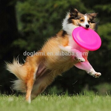 Large Dog Frisbee Silicone Flying Disc Tooth Bite Resistant Outdoor Dog Training Sugar Candy Color Fetch PetToy Dog Pet Supply