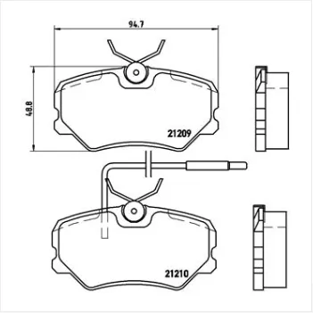 ODM OEM PEUGEOT 405 Front Ceramic Brake Pads