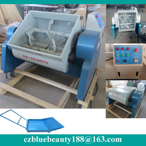 Lab Concrete Double Shaft Paddle Blender Mixer