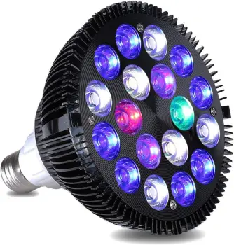 54W LED Aquarium Plant Light Bulb - 6 Band Full Spectrum for Coral Reef