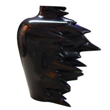 Oem Stains Resistant Black Engraved Composite Acrylic Solid Surface Designs Flower Vase
