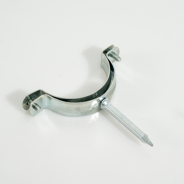 Verstellbare Rohrschelle mit Vierkantschraube und geteilten Clips