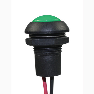Waterproof LED Light Switch for Motorcycle, Car, Boat - 12V, 16mm, Momentary Horn Metal Push Button
