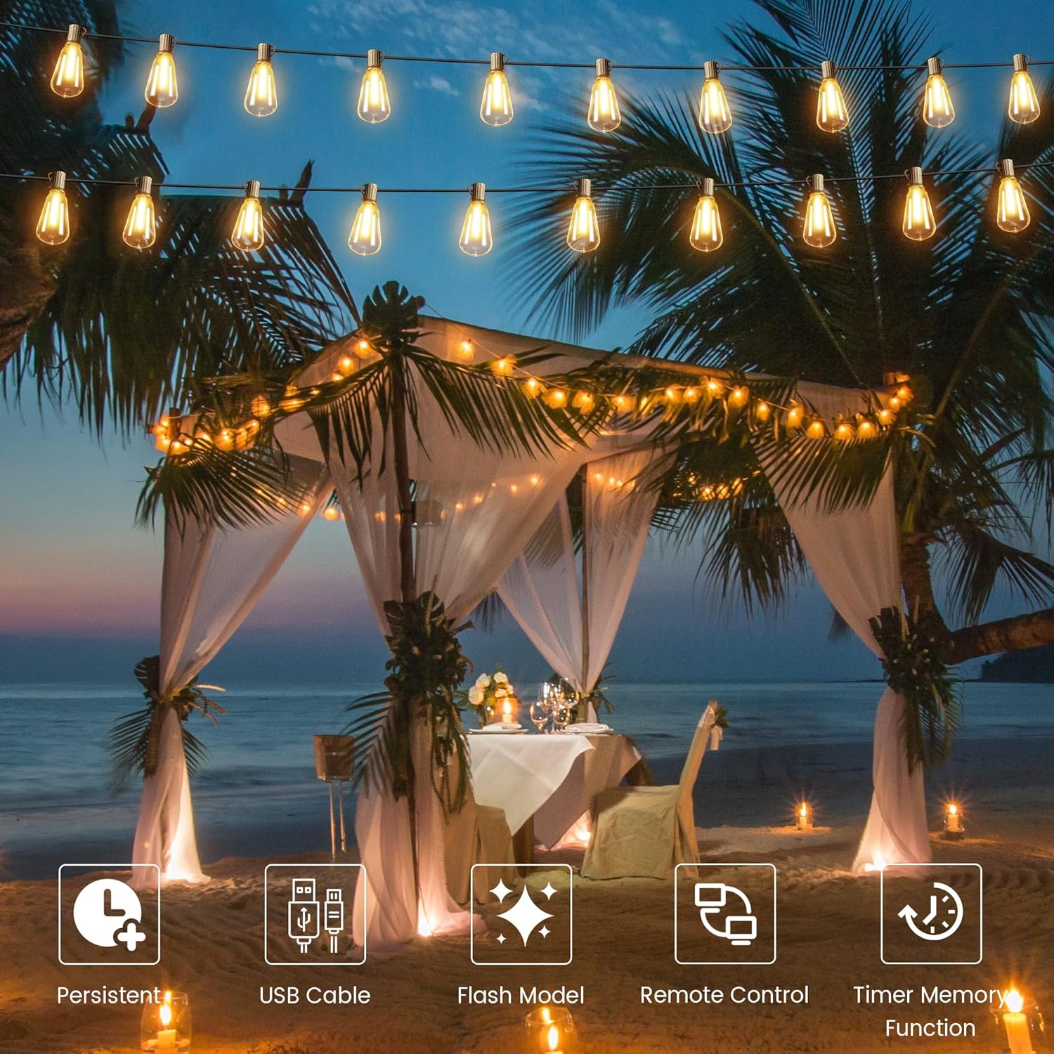 ST38 LED light bulb solar light string (5)