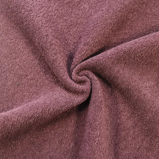 Tear-resistant 100Polyester Plain One Side Brush Weft Knitted Ant Fleece Fabric for Coat Sofa Set Home Textile