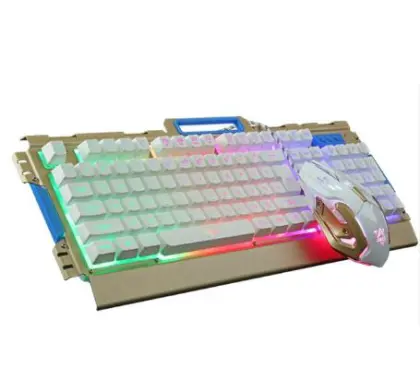 D Gaming Wired Keyboard Mouse Combo Set USB LED Colourful Keyboard Mouse K33 for Gamers