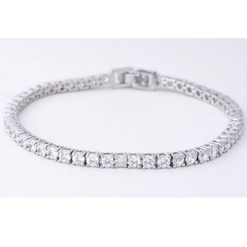 Wholesale Factory Direct Classic Tennis Bracelets with Rhodium Plated CZ Stone