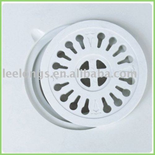 LLFD004W White 2pc Plastic bathroom floor drain