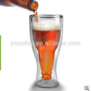 double drinking glass cup beer cup
