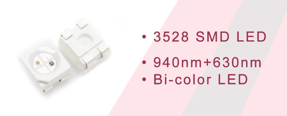 3528FR63IR94C 3528 PLCC4 940nm + 630nm Bi-color IR LED SMT 3528 SMD LED Bi-color LED