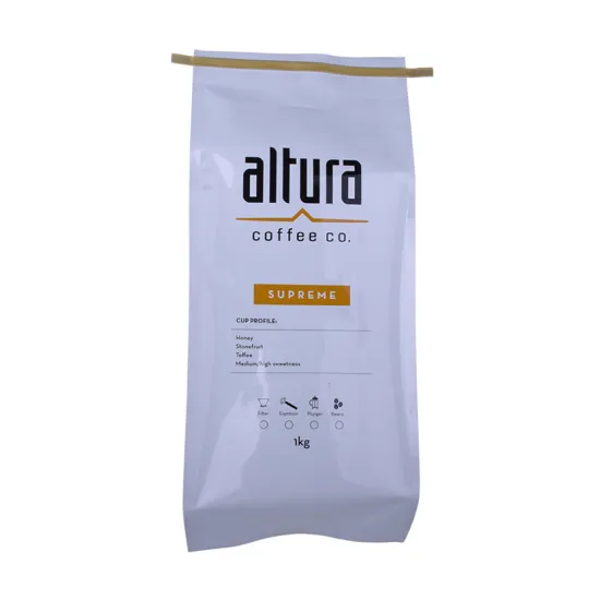 Eco Degradable Coffee Flat Bottom Bag